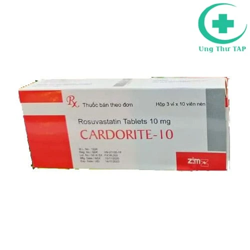 Cardorite 10mg - Thuốc điều trị tăng cholesterol máu của Ấn Độ