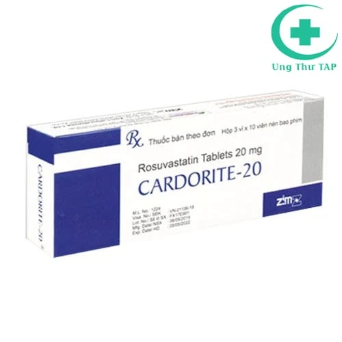 Cardorite 20mg - Thuốc điều trị tăng cholesterol máu hiệu quả