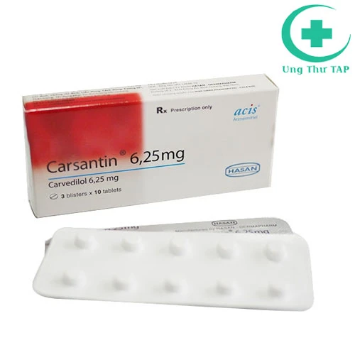 CARSANTIN 6,25mg - Thuốc điều trị cao huyết áp, suy tim hiệu quả