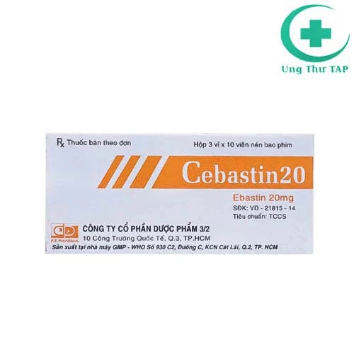 Cebastin 20 - thuốc điều trị viêm mũi dị ứng, nổi mề đay