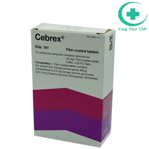 Cebrex 40mg - Thuốc điều trị rối loạn tuần hoàn não và ngoại biên