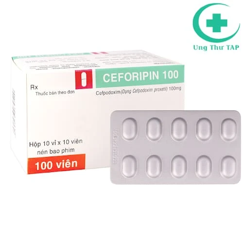 Ceforipin 100 - Thuốc điều trị viêm đường hô hấp và viêm phổi cấp