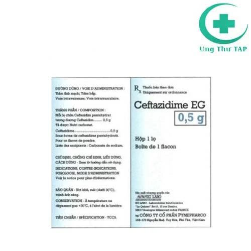 Ceftazidim EG 0,5g - Thuốc điều trị nhiễm khuẩn của Pymepharco