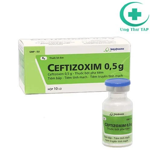 Ceftizoxim 0,5g - Thuốc điều trị viêm hô hấp, viêm đường tiêu hóa