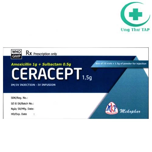 Ceracept 1,5g - Thuốc chống viêm phúc mạc, nhiễm trùng ổ bụng
