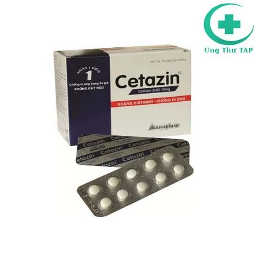 Cetazin 10mg Vacopharm - Thuốc chống viêm mũi dị ứng theo mùa