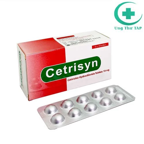 Cetrisyn 10mg - Thuốc điều trị viêm mũi dị ứng hiệu quả