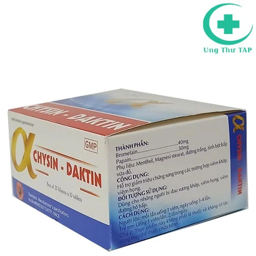 Chymosin daktin 40mg - Thuốc giảm sưng trong viêm khớp, viêm họng