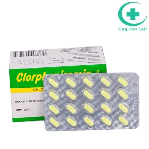 Clopheniramin 4mg - Thuốc điều trị viêm mũi dị ứng, mày đay hiệu quả