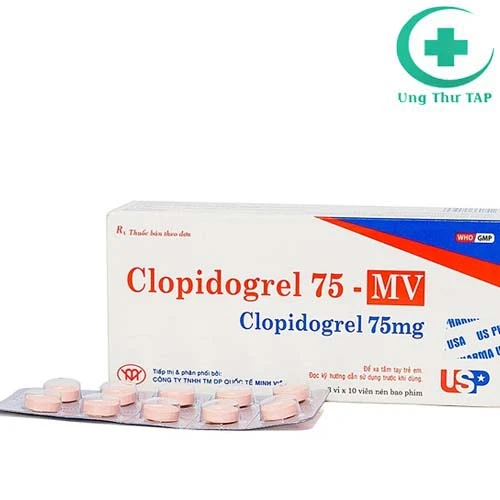 Clopidogrel 75mg - Thuốc giúp phòng ngừa xơ vữa động mạch