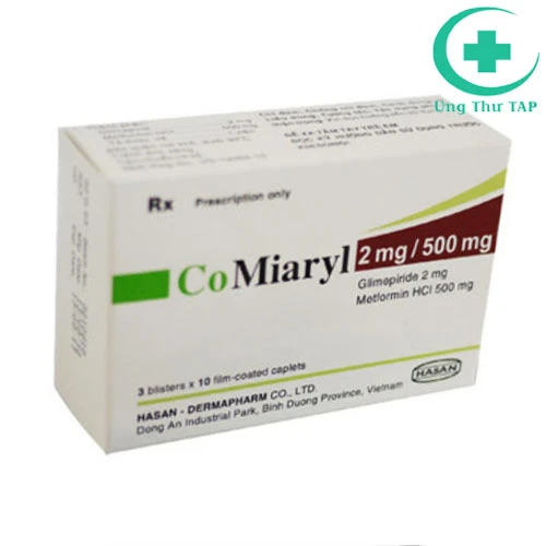CoMiaryl 2mg/500mg - Thuốc điều trị bệnh đái tháo đường
