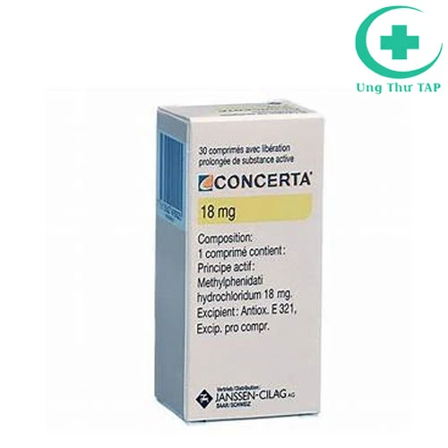 Concerta 18mg - Thuốc điều trị rối loạn tăng động, giảm chú ý 