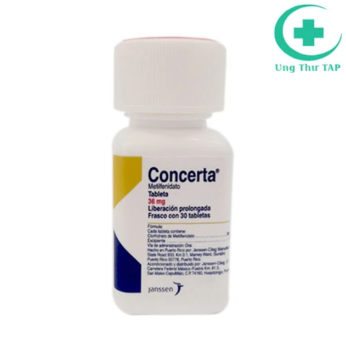 Concerta 36mg - Thuốc điều trị rối loạn tăng động, giảm chú ý