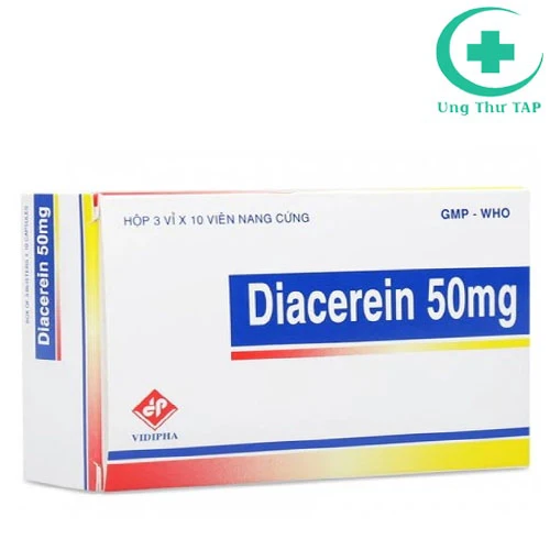 Diacerein 50 Vidipha - Thuốc điều trị thoái hoá, viêm xương khớp 