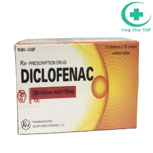 Diclofenac 50 Khapharco - Thuốc điều trị viêm, đau khớp hiệu quả