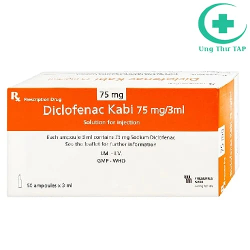 Diclofenac Kabi 75mg/3ml - Thuốc điều trị viêm thấp khớp, giảm đau