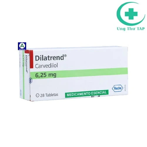 Dilatrend 6,25mg Roche - Thuốc điều trị tăng huyết áp của Ý