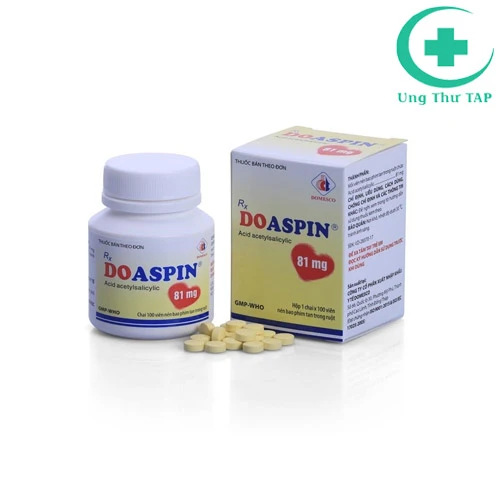 Doaspin 81mg - Thuốc dự phòng huyết khối tim mạch, mạch não