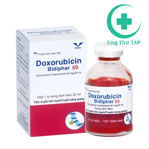 Doxorubicin bidiphar 50 - Điều trị hiệu quả các loại ung thư