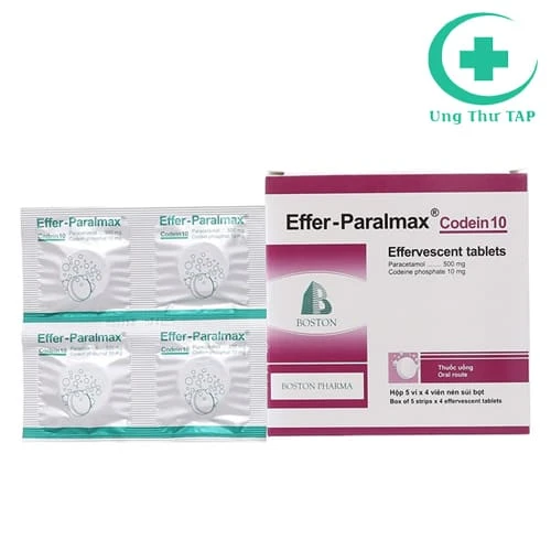 Effer-Paralmax codein 10 - Thuốc giảm đau, hạ sốt hiệu quả