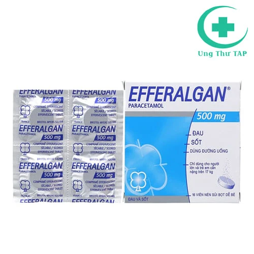 Efferalgan 500 mg - Paracetamol sủi giảm đau hạ sốt hiệu quả