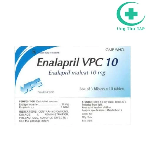 Enalapril VPC 10 - Thuốc điều trị cao huyết áp, suy tim