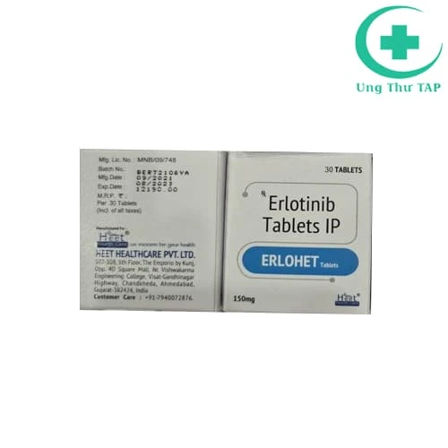 Erlohet 150mg (Erlotinib) Heet - Thuốc điều trị ung thư của Ấn Độ