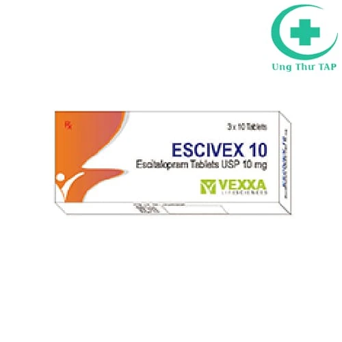 Escivex 10mg Akums - Thuốc điều trị rối loạn lo âu của Ấn Độ
