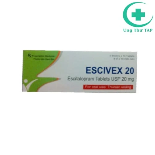 Escivex 20mg - Thuốc  điều trị trầm cảm hiệu quả của Ấn Độ