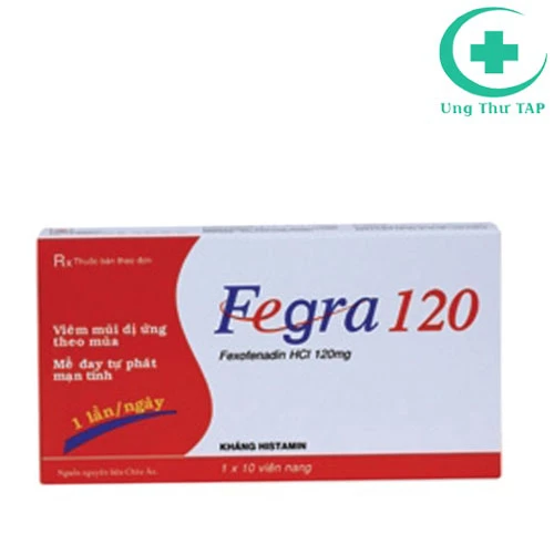 Fegra 120mg - Thuốc điều trị viêm mũi dị ứng theo mùa, nổi mề đay