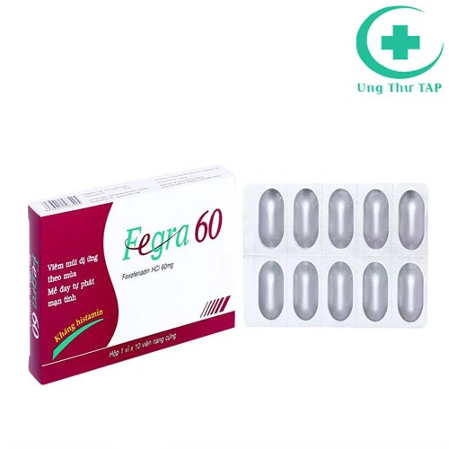 Fegra 60mg - Thuốc điều trị viêm mũi dị ứng,mề đay hiệu quả
