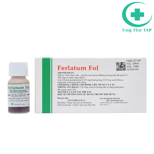 Ferlatum Fol - Phòng ngừa điều trị thiếu sắt và folat hiệu quả