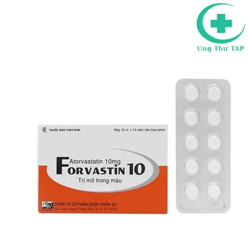Forvastin 10 - Thuốc điều trị tăng cholesterol toàn phần hiệu quả
