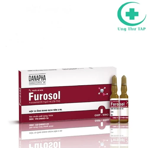 Furosol 20mg/2ml Danapha - Thuốc điều trị phù nề hiệu quả