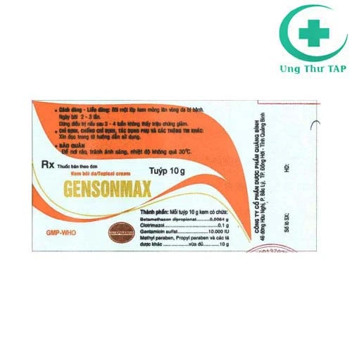 Gensomax - Thuốc phòng ngừa và điều trị nhiễm khuẩn