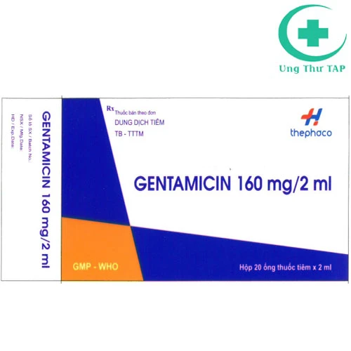 Gentamicin 160mg/2ml - Thuốc điều trị nhiễm khuẩn nặng toàn thân