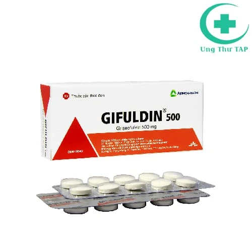 Gifuldin 500 Agimexpharm - Điều trị bệnh nhiễm nấm ngoài da