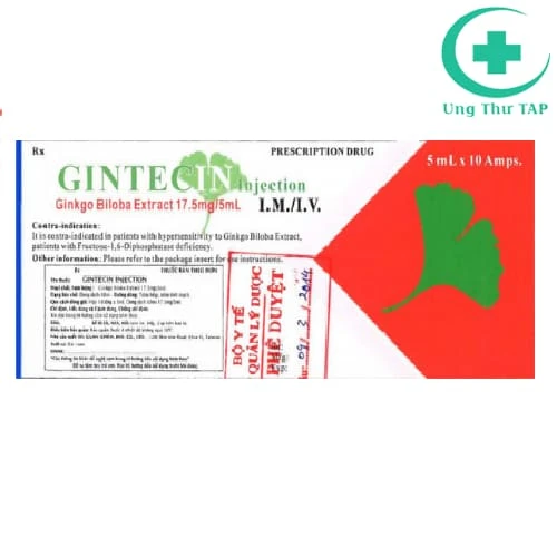 Gintecin injection 17,5mg/5ml - Điều trị giảm trí nhớ, trầm cảm