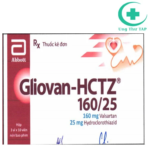 Gliovan-Hctz 160/25 - điều trị tăng huyết áp, suy tim hiệu quả