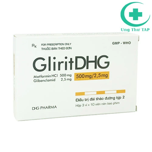 Gliritdhg 500 mg/2,5mg - điều trị bệnh đái tháo đường type II