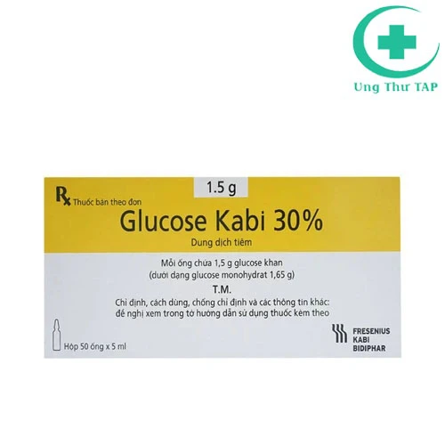 Glucose Kabi 30% 5ml Kabi - Thuốc điều trị hạ đường huyết nặng