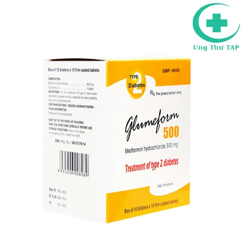 Glumeform 500 - Thuốc điều trị đái tháo đường tuýp II hiệu quả