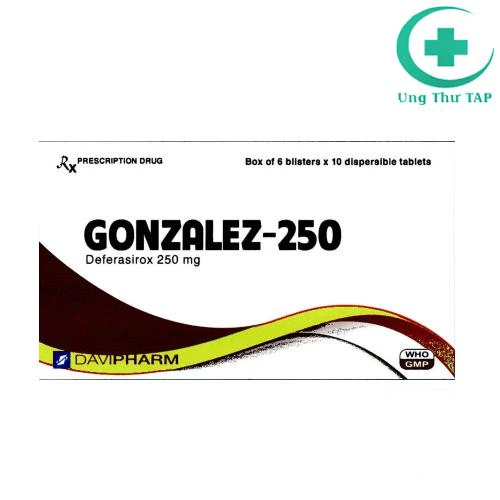 Gonzalez-250 - Thuốc giúp loại bỏ tình trạng dư thừa sắt
