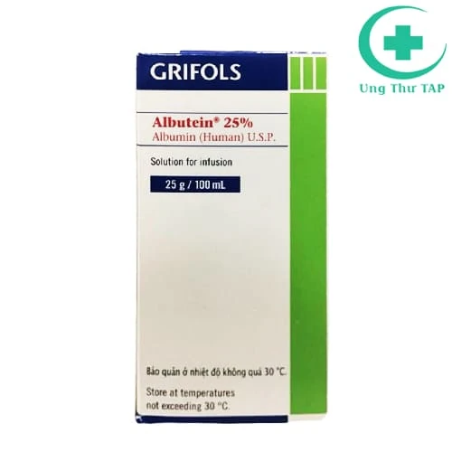 Grifols Albutein 25% 100ml - Thuốc  điều trị sốc giảm thể tích
