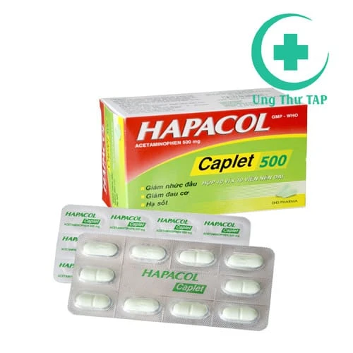 Hapacol Caplet 500 - Thuốc điều trị cảm, cúm, sốt xuất huyết