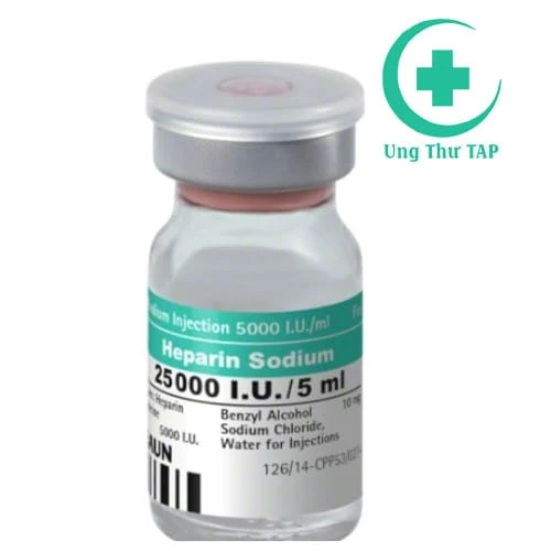 Heparin 25000UI/5ml - Thuốc chống đông, điều trị viêm tĩnh mạch