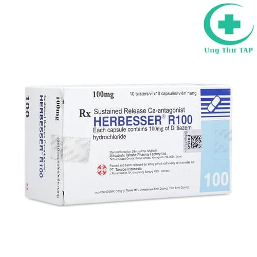 Herbesser R100 Mitsubishi Tanabe - Điều trị đau thắt ngực
