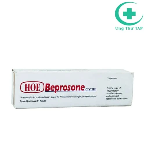 Hoe Beprosone Cream 15g - Thuốc điều trị bệnh viêm da