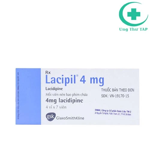 Lacipil 4mg - Thuốc điều trị huyết áp cao của Glaxo Wellcome SA