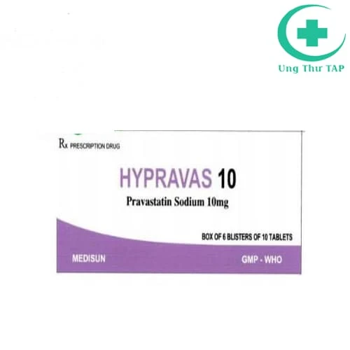 Hypravas 10 Medisun - Thuốc điều trị tăng cholesterol máu